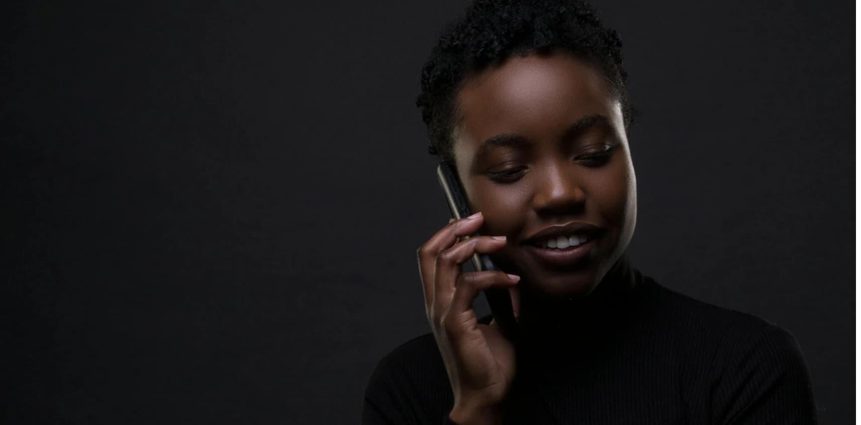 Person calling representing support and contact